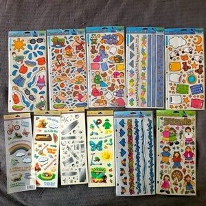 11 sheets of Scrapbook Stickers various brands Friends theme. NWOT